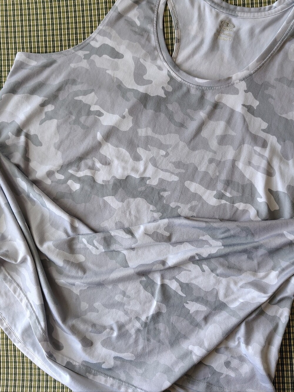 Athletic Works Grey Camo Racerback Tank Top Plus Size 3XL / XXXL